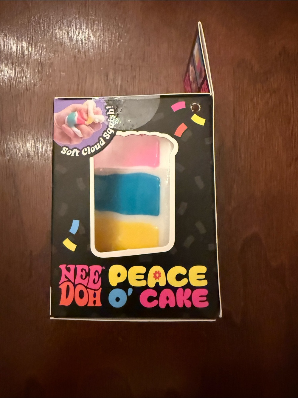 Peace O' Cake Kids Squishy Toy - Pink, Blue, Yellow - Picture 3 of 5